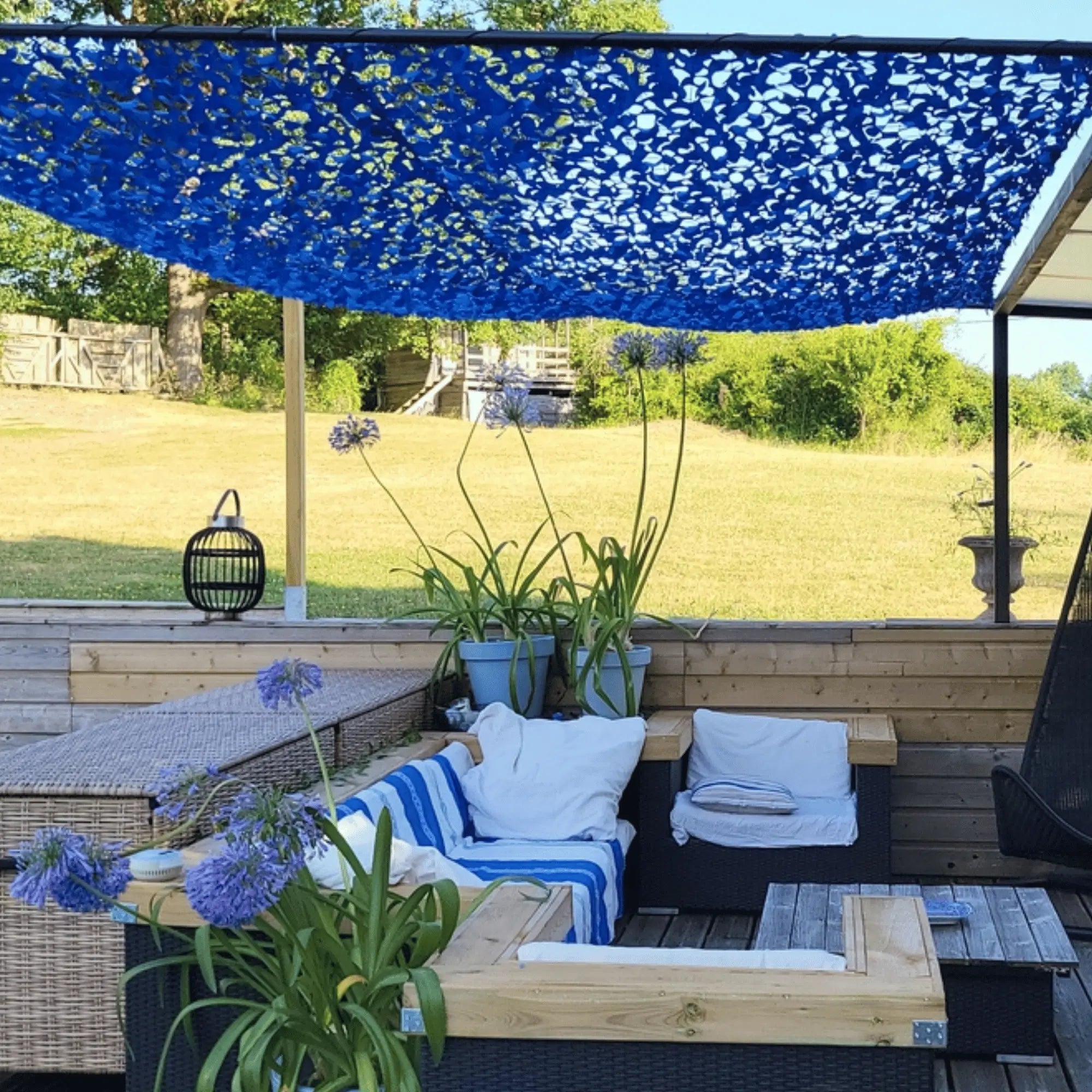 Red de camuflaje reforzada azul