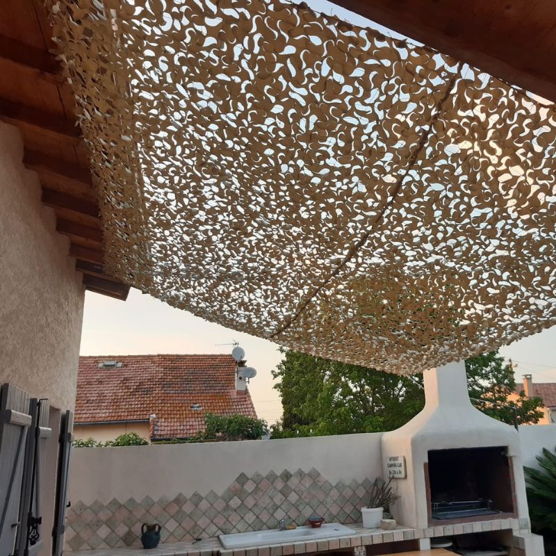 Red de camuflaje reforzada con acero