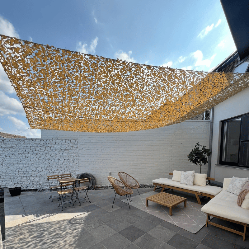 Red de camuflaje reforzada con cable de acero