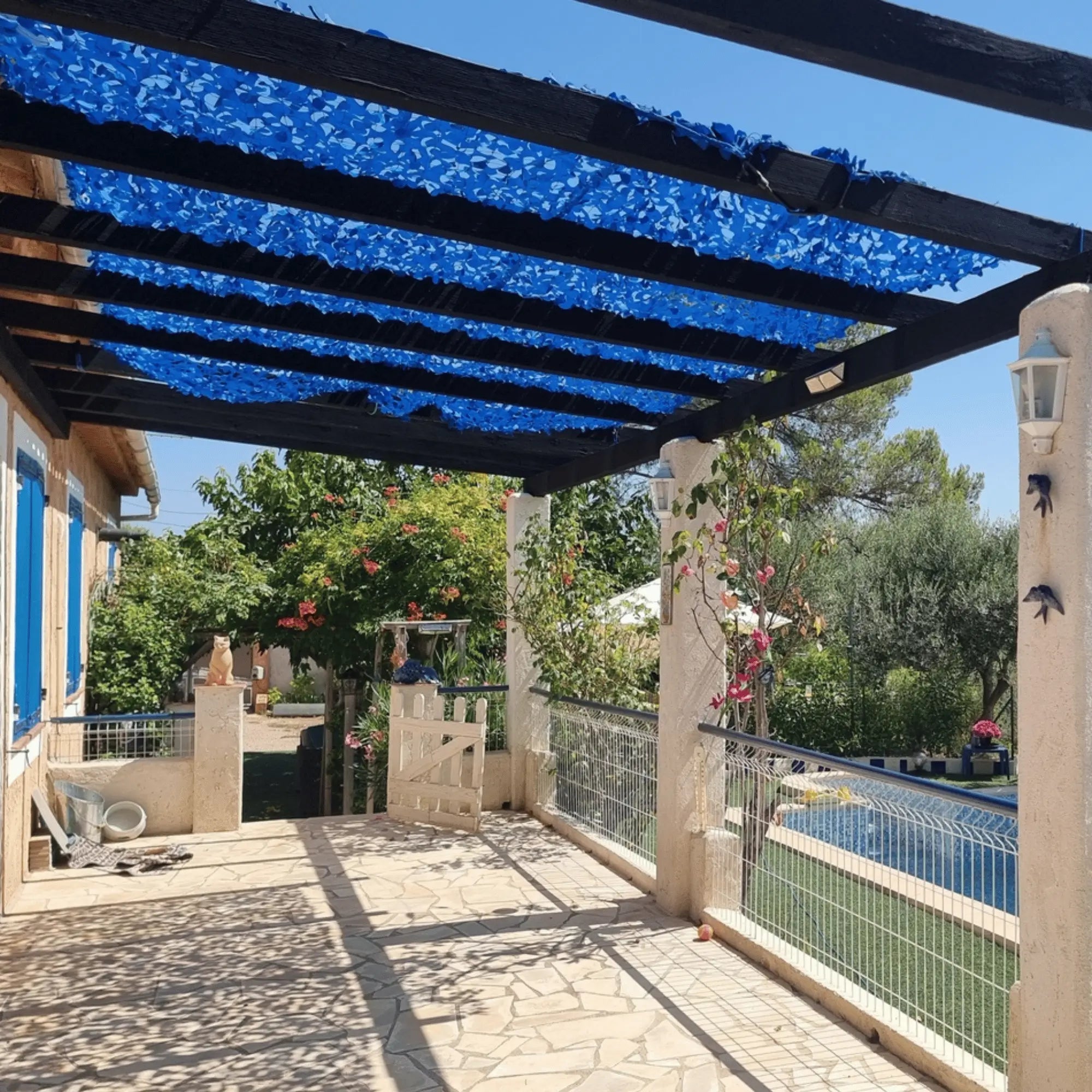 Red de camuflaje reforzada azul