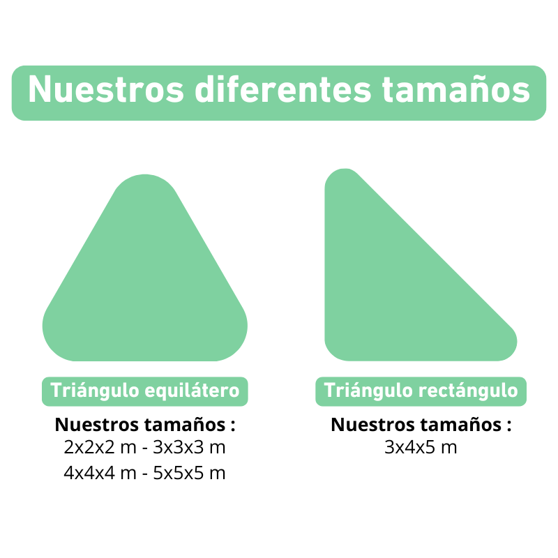 Red d'sombra triangular color arena