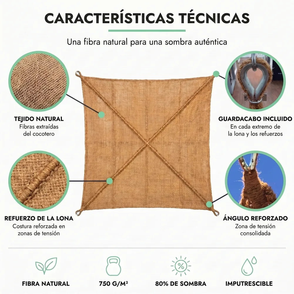 Toldo fibra de coco