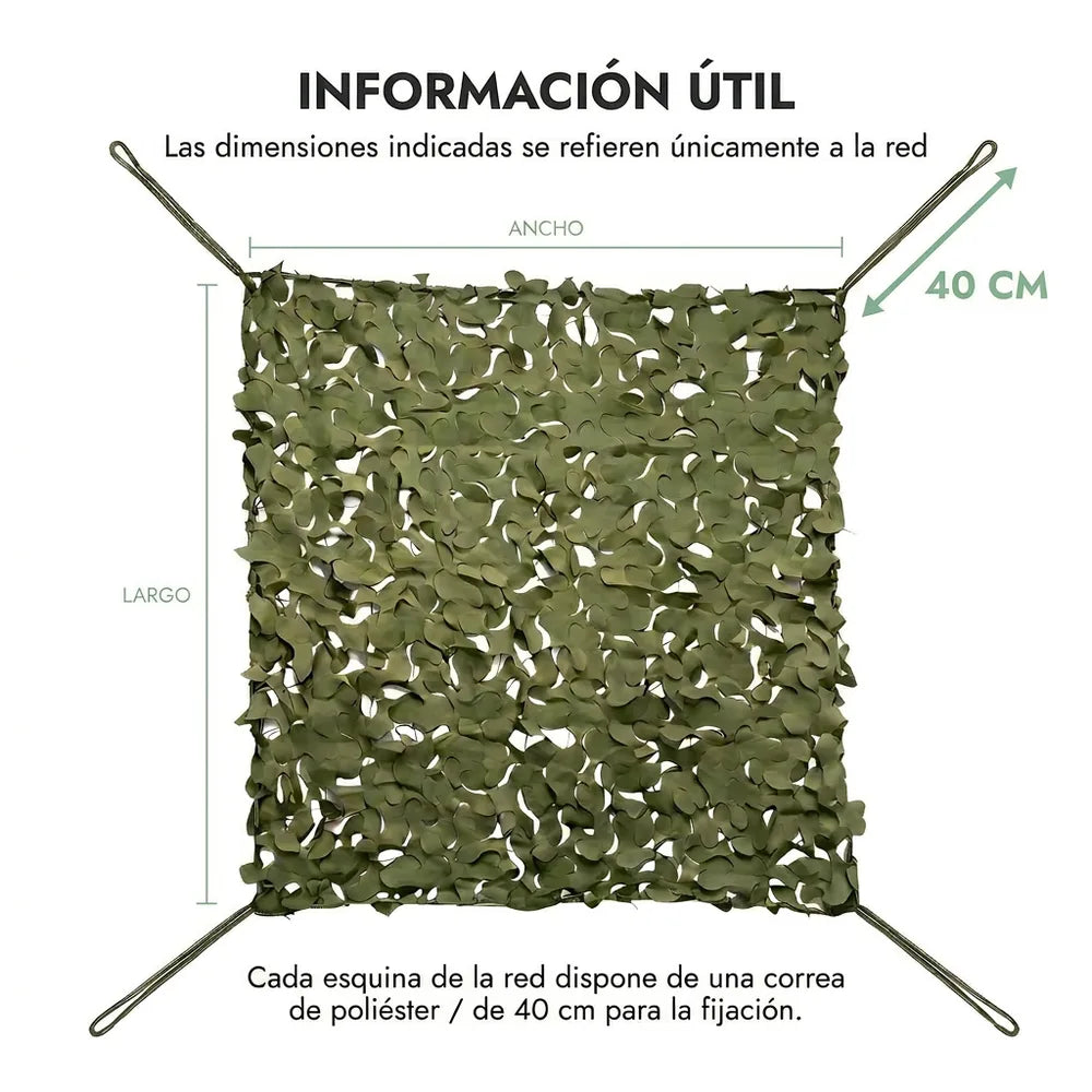 Red de camuflaje reforzada militar