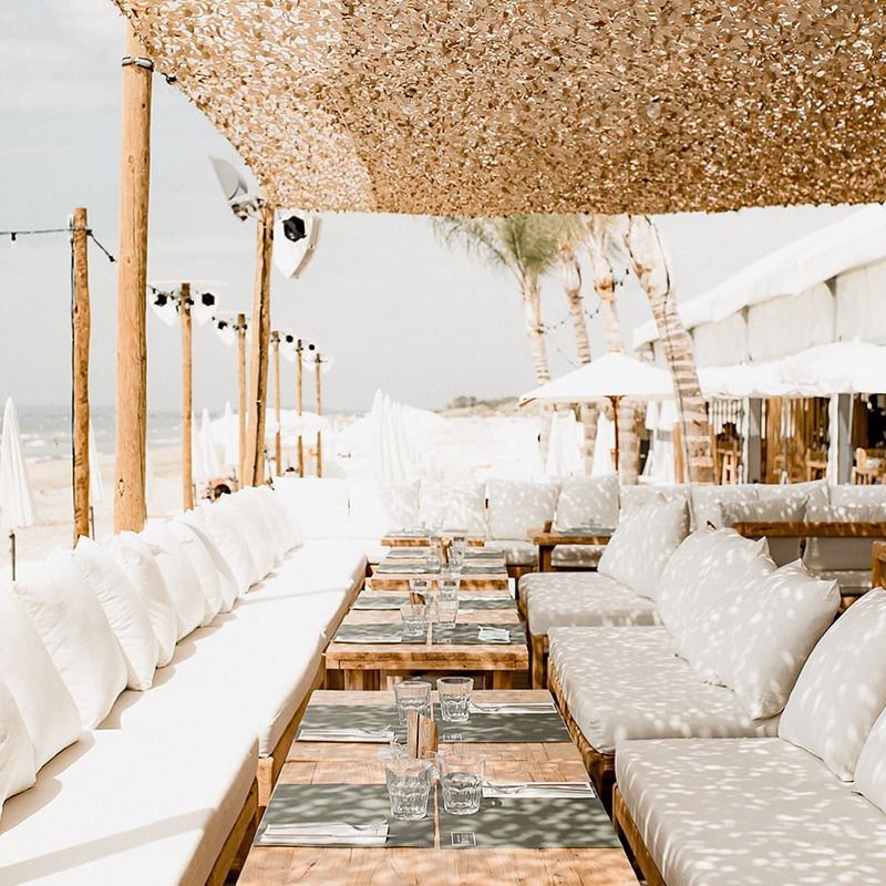 Red de camuflaje reforzada color arena