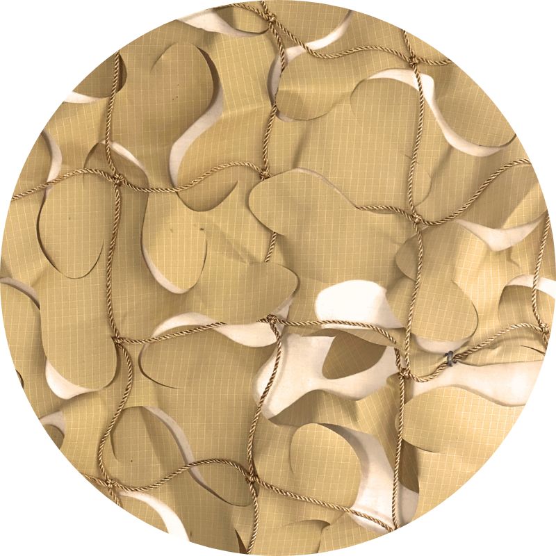 Red reforzada de camuflaje color arena