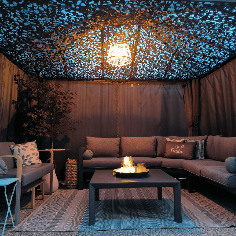 Red de camuflaje reforzada verde
