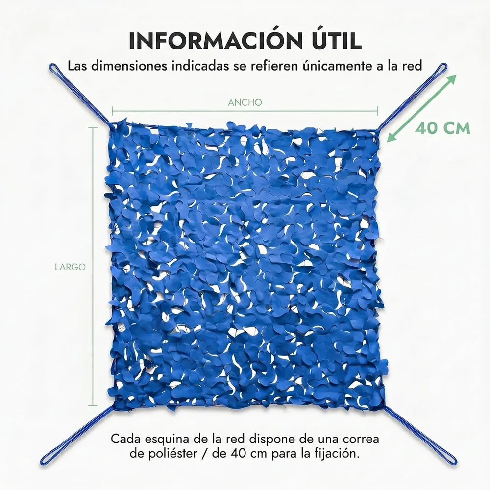Red de camuflaje triangular azul